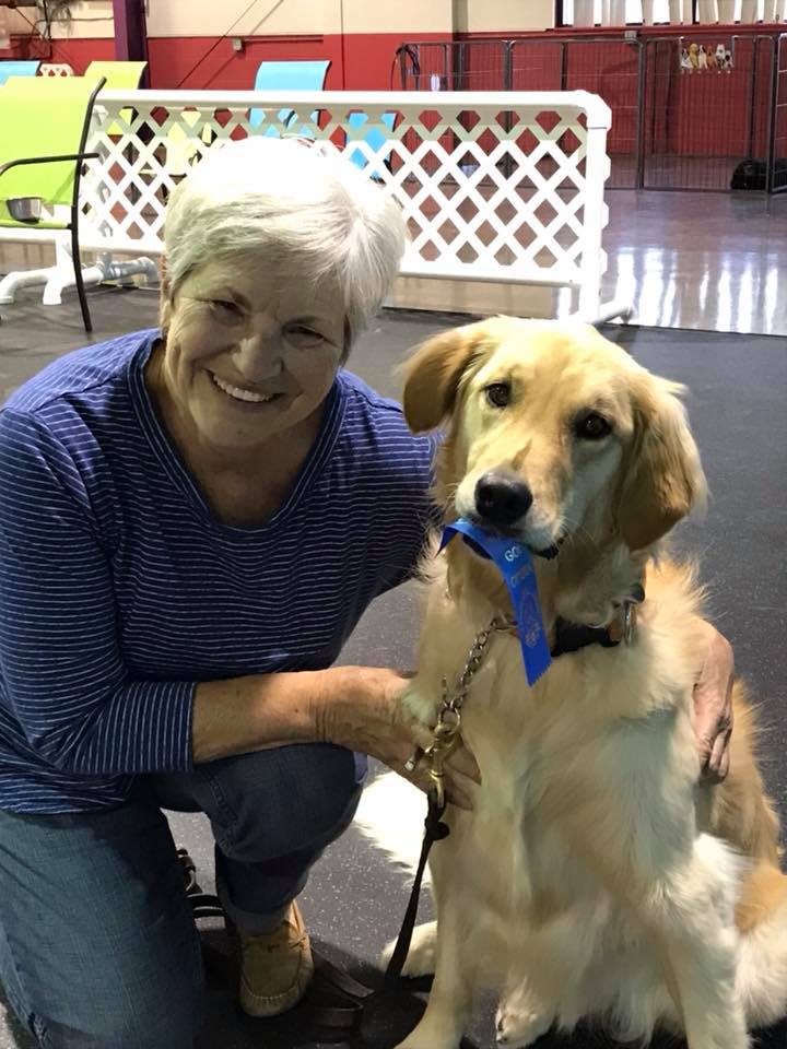 Winnie with graduation ribbon