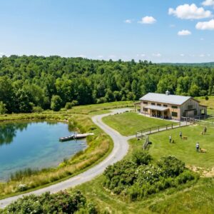 A vibrant and spacious 20-acre outdoor dog training facility with woods and trails in Minnesota.